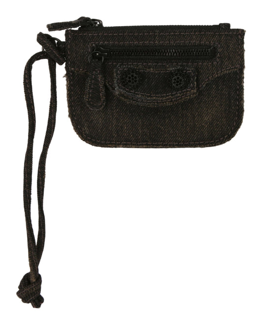 Balenciaga Le Cagole Washed Denim Coin Purse