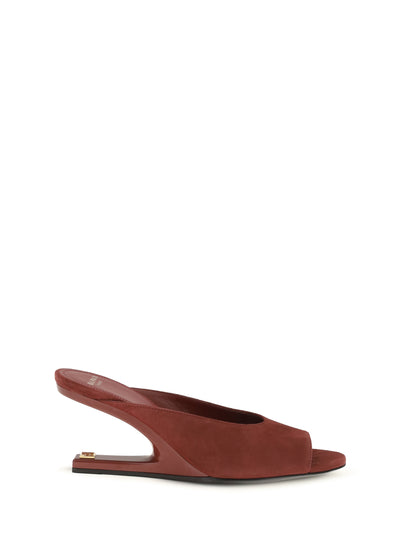 Mules Suede Bordeaux