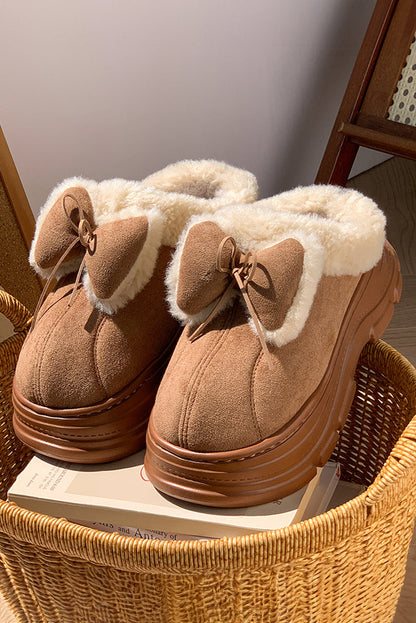 Threaded Pear Brynlee Bow Decor Clog Slippers