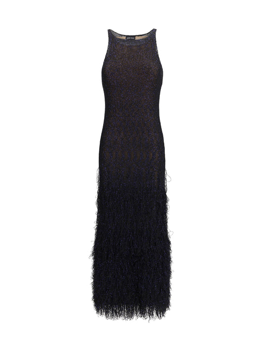 Dress Sequin-Knit Blue