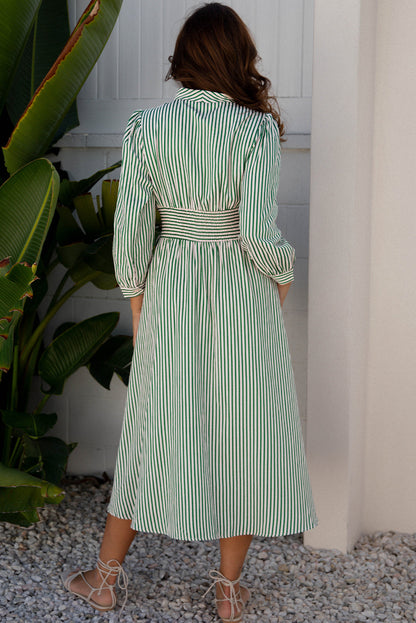 Threaded Pear Veracella High Waist Midi Dress