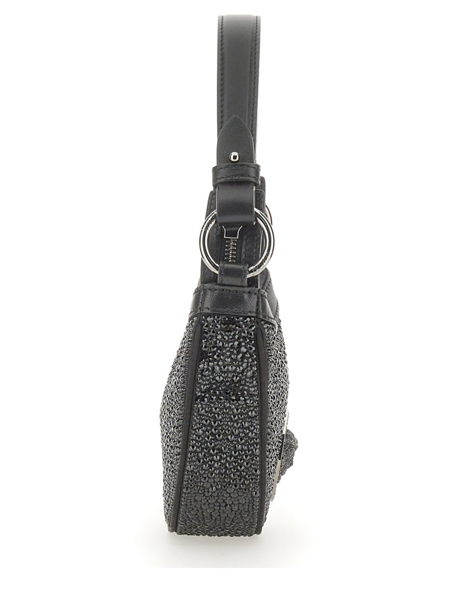 Mini Hobo Bag With Crystals