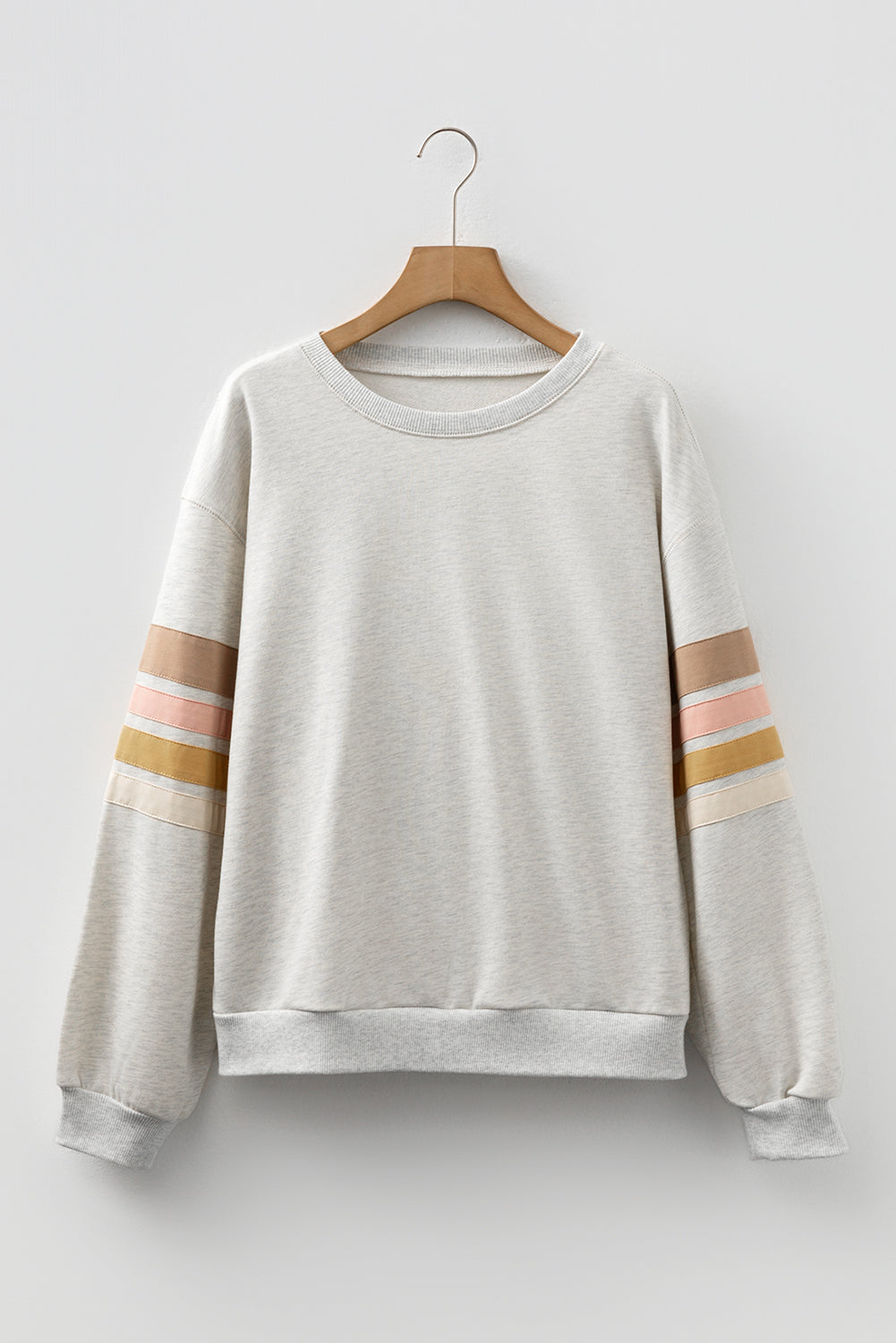 Threaded Pear Maci Patchwork Drop Shoulder Sweatshirt