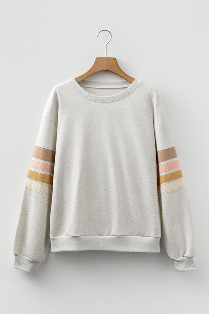 Threaded Pear Maci Patchwork Drop Shoulder Sweatshirt