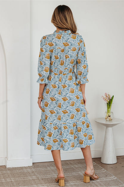 Threaded Pear Rosalee Bracelet Sleeve Long Dress