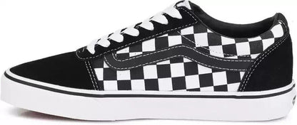 Vans Ward Checkered Men's Sneakers — Black/White Suede