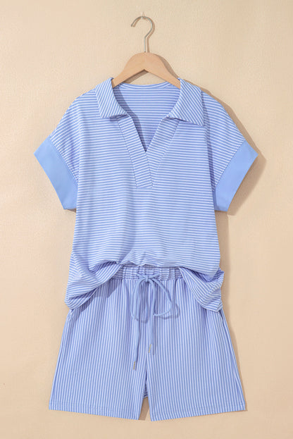 Threaded Pear Lilian Dolman Sleeve Polo Shirt Set