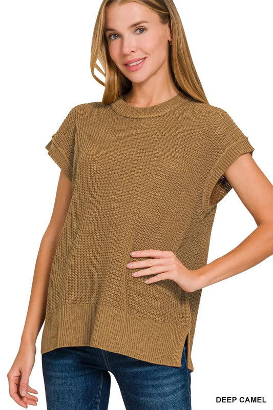 Zenana Oversized Crew Neck Sweater