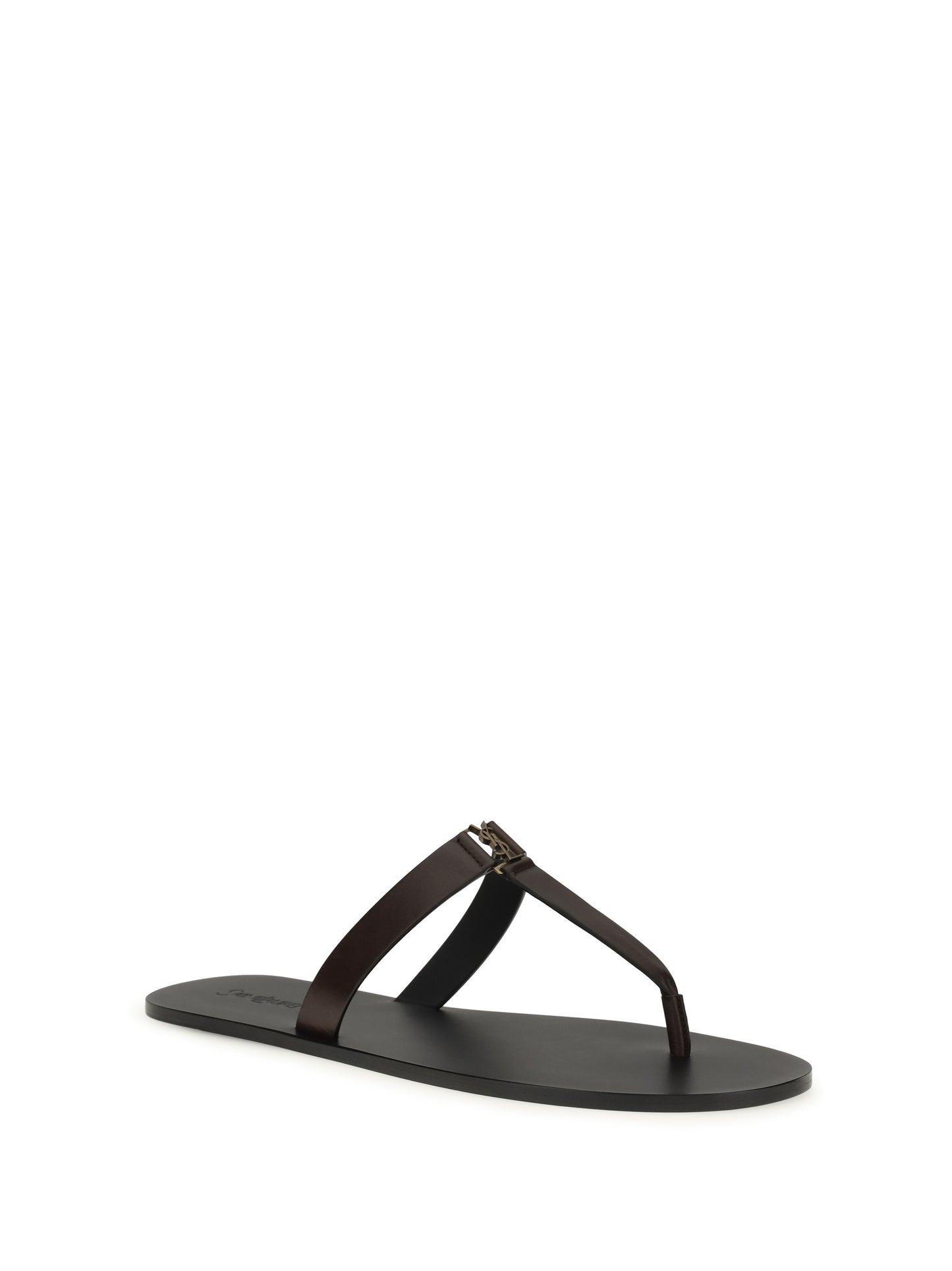 Thong Sandals Babylone Coffee Calf Leather