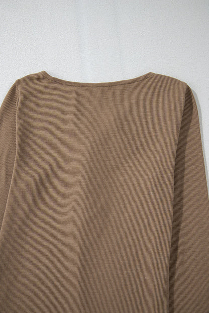 Threaded Pear Khaleesi anglaise Broider Ribbed Long Sleeve Top
