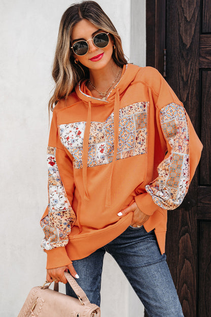 Threaded Pear Myrassa Side Slit Drawstring Hoodie