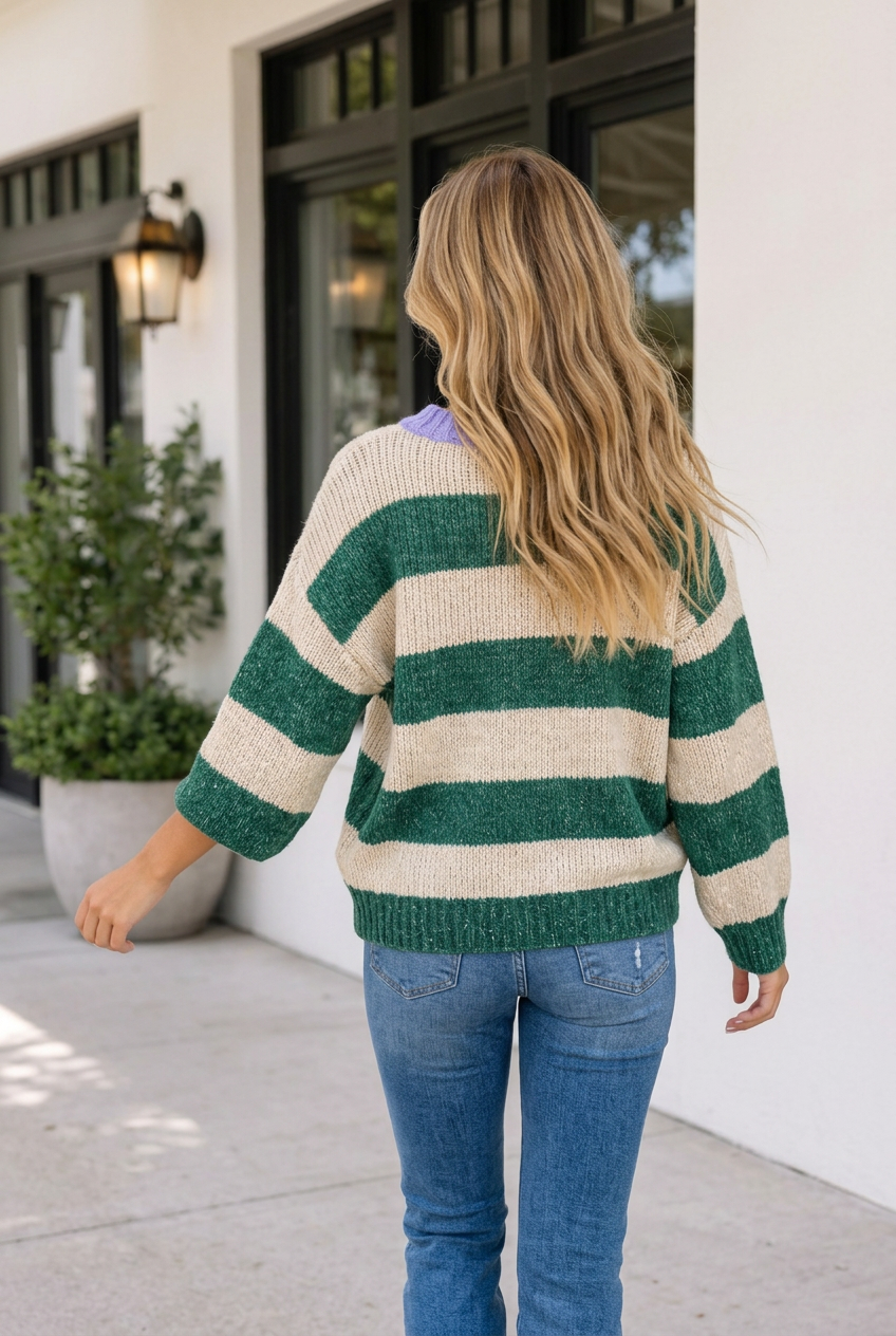 Threaded Pear Bianca Drop Shoulder Pullover Sweater