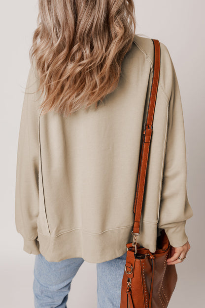 Threaded Pear Ashley Sleeve Side Slit Sweatshirt
