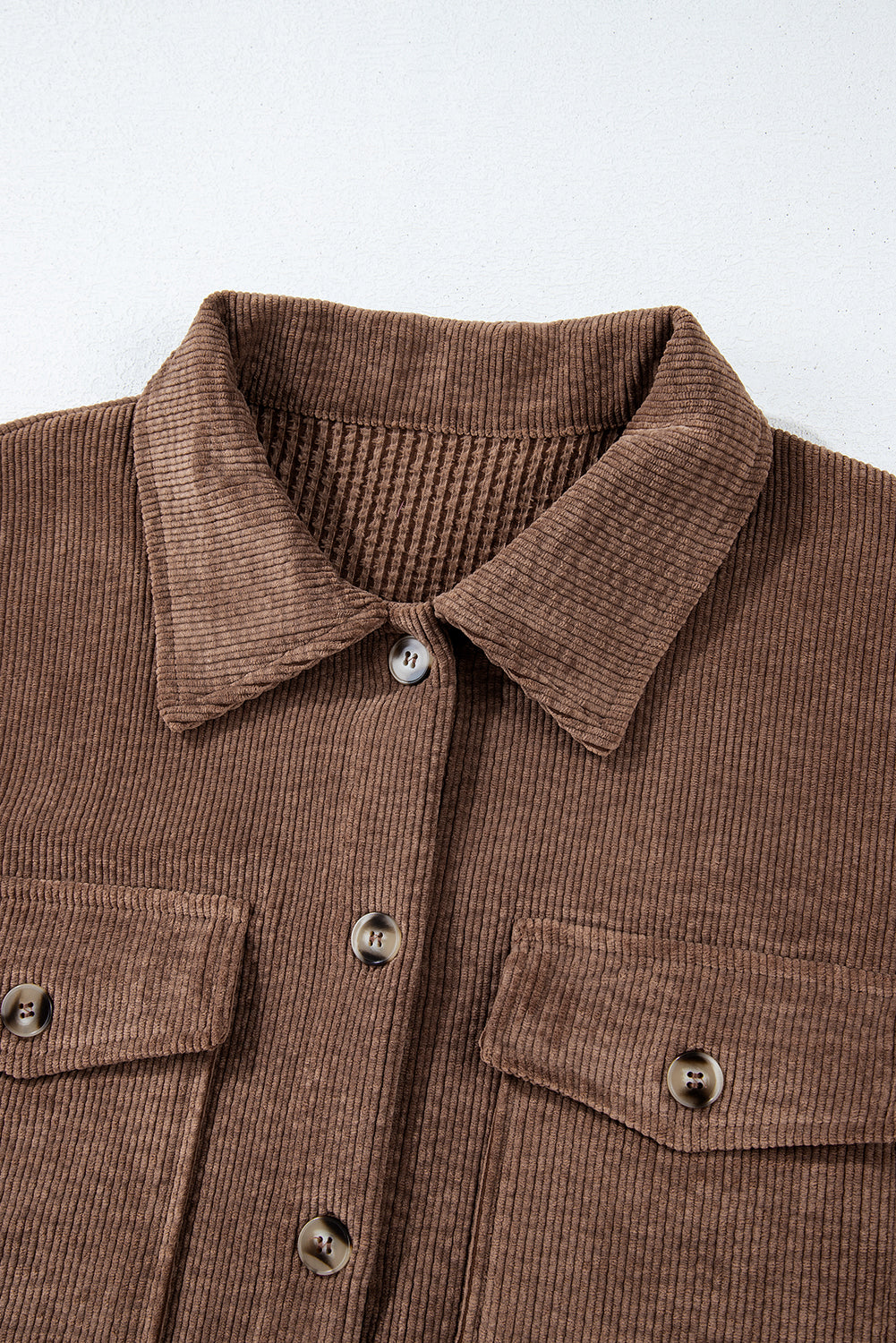 Threaded Pear Eleanor Corduroy Flap Up Shacket
