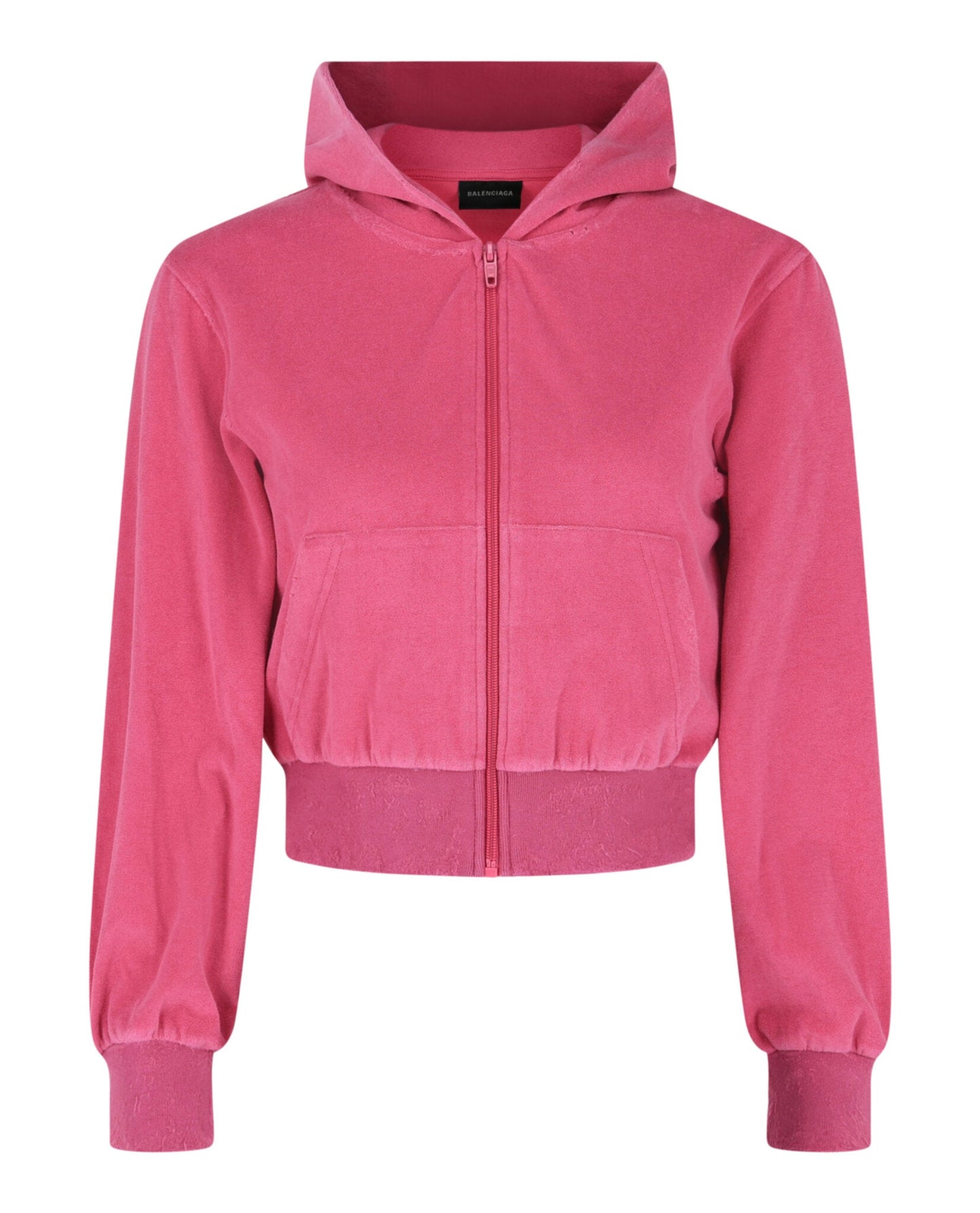 Balenciaga Cropped Rhinestone Tracksuit Jacket
