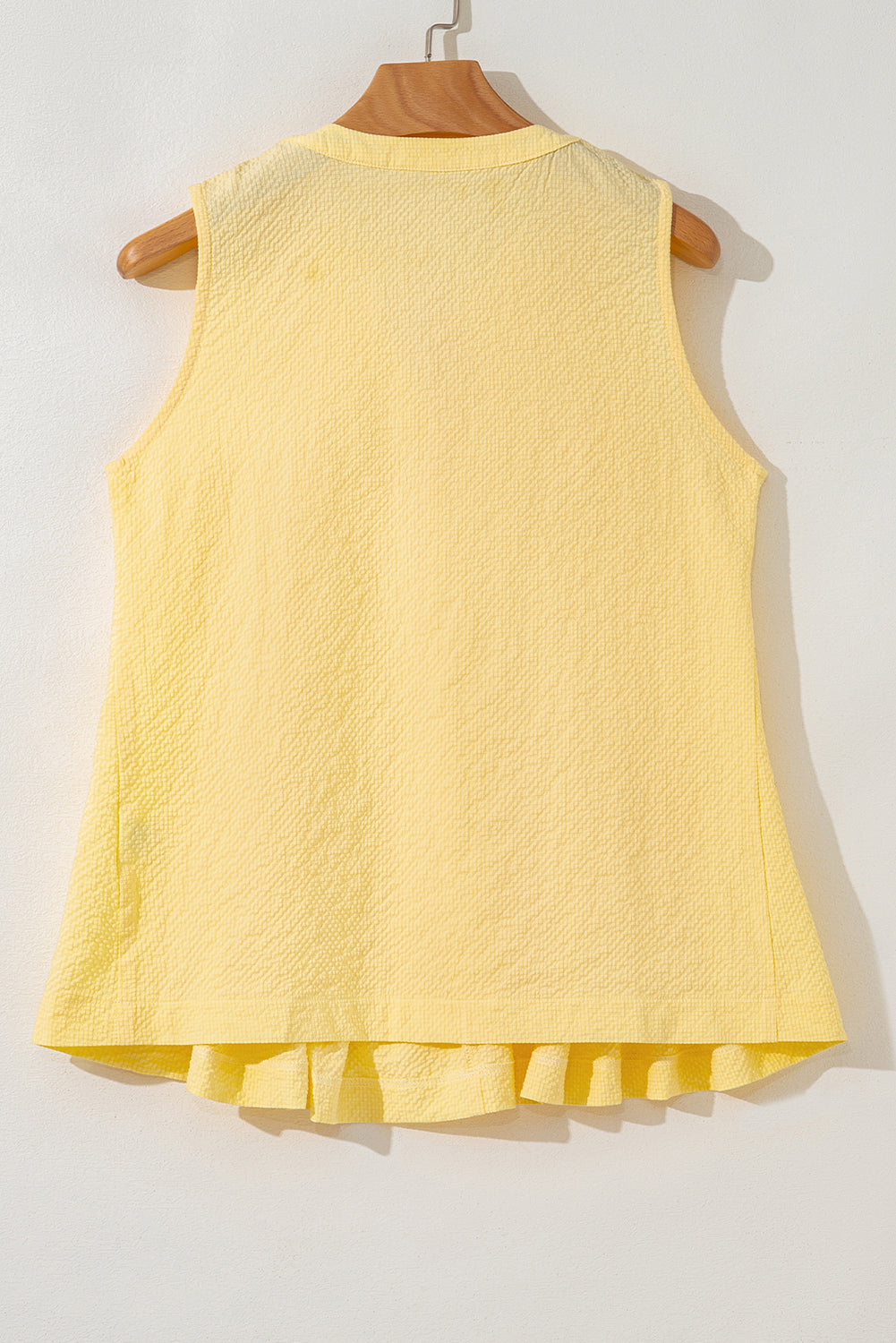 Threaded Pear Kenzie Notched Pleated Tank Top
