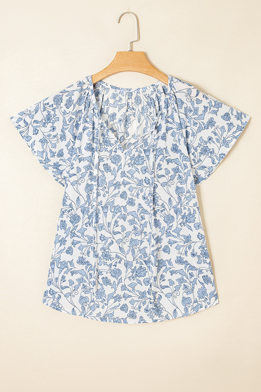Threaded Pear Avianna Print Fantasy Fluttering Blouse