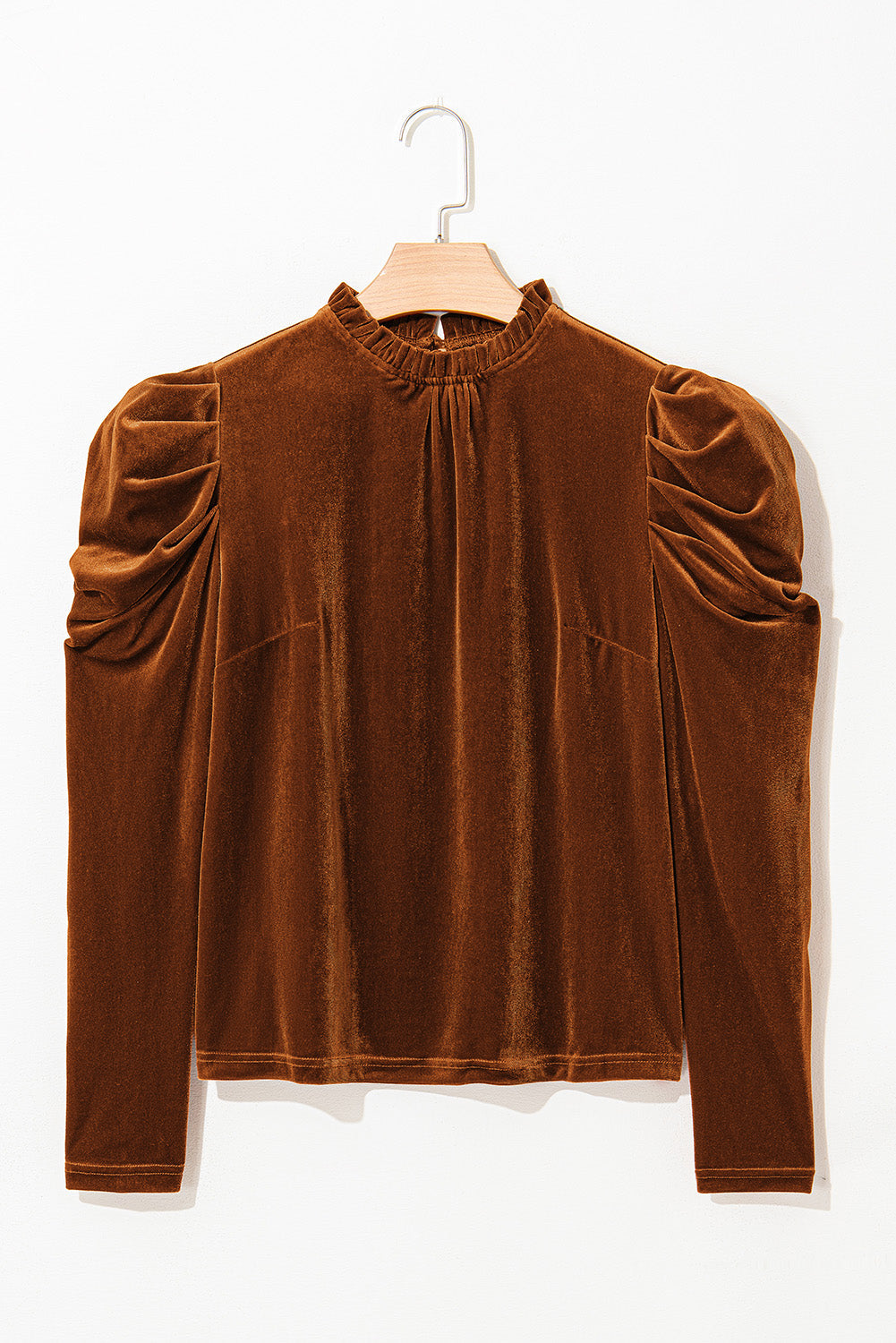 Threaded Pear Josephine Puff Sleeve Velvet Top