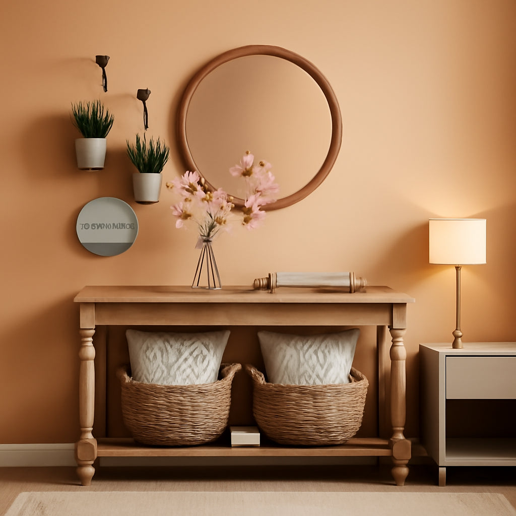 Wood Beaded Flush Mount Ceiling Light Antique Rustic Mini Chandelier 3-Light White Boho Light Fixture for Dining Room,Nursery Room,Bedroom,Girl Room,Hallway,Entryway,Passway