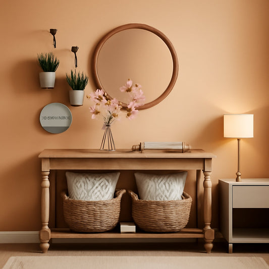 Wood Beaded Flush Mount Ceiling Light Antique Rustic Mini Chandelier 3-Light White Boho Light Fixture for Dining Room,Nursery Room,Bedroom,Girl Room,Hallway,Entryway,Passway