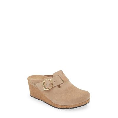 Birkenstock Unisex Fanny Ring Buckle Suede Leather Warm Sand