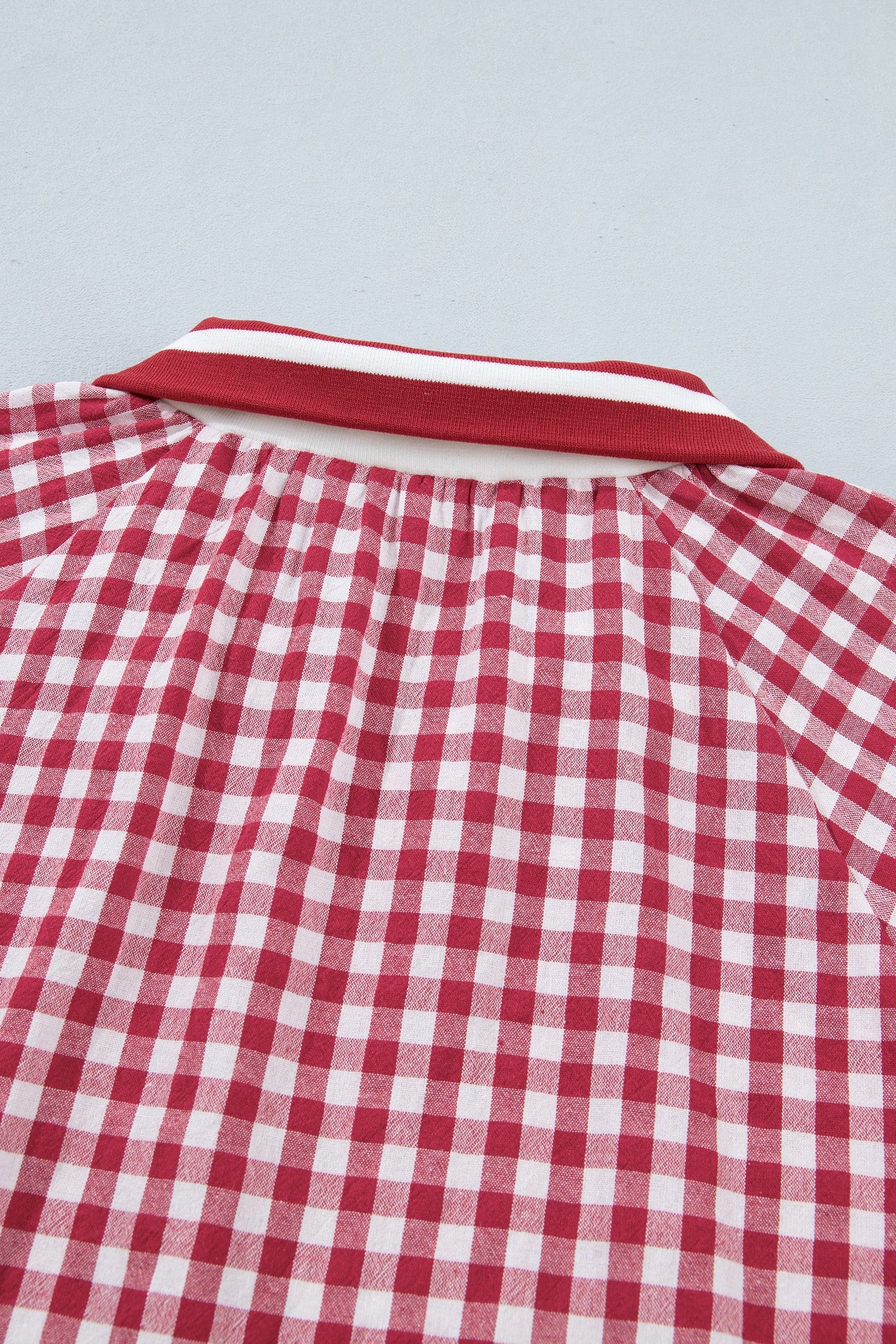 Threaded Pear Journi Patchwork Half Zip Blouse
