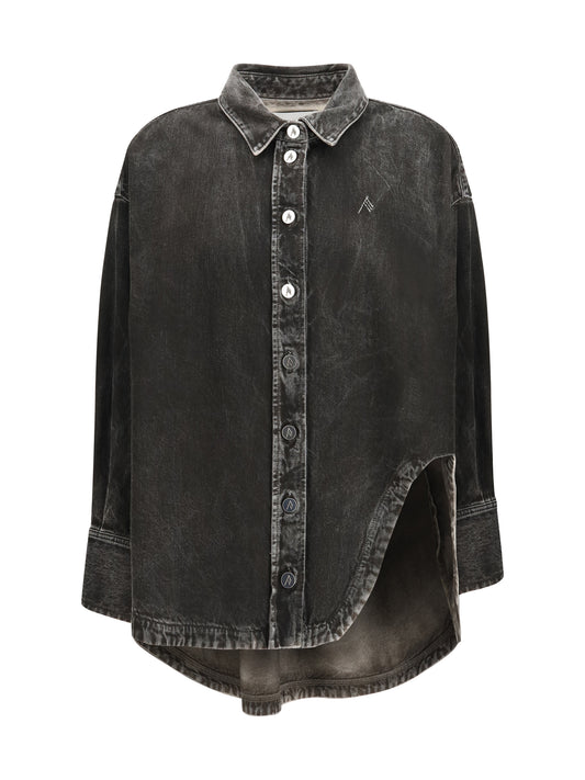 Denim Shirt Black/White