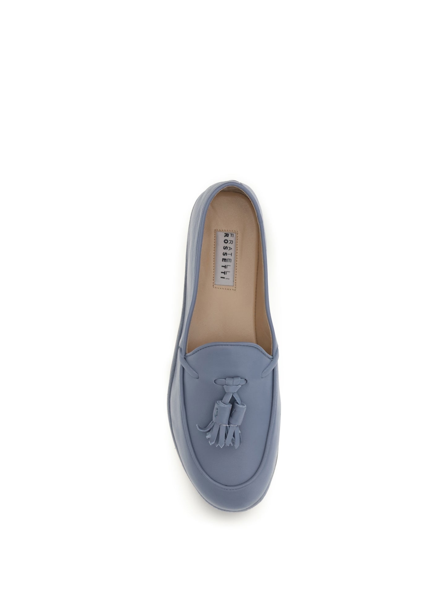 Tassel Loafers Light Blue Calf Leather