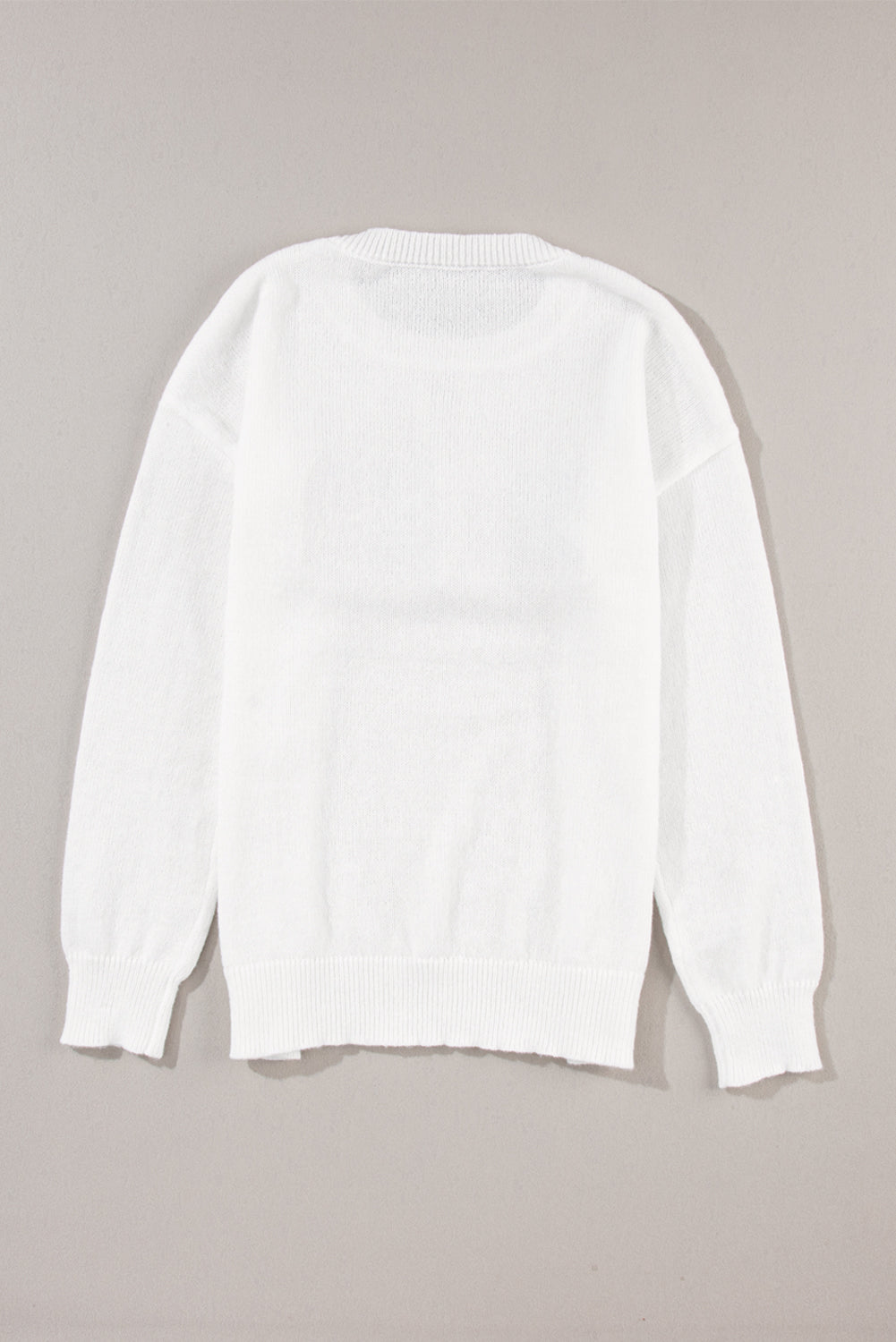 Threaded Pear Robin Glitter Print Casual Sweater