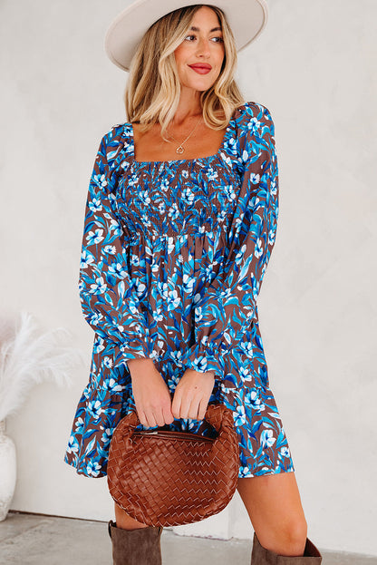 Threaded Pear Norava Ruffled Sleeve Floral Dress