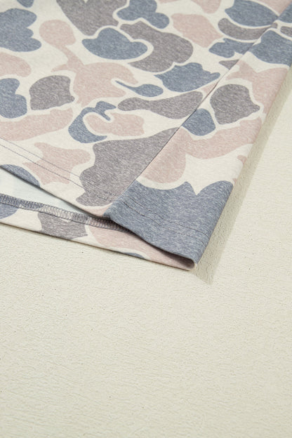 Threaded Pear Mya Camo Loose Tee Set