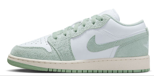 Air Jordan Grade School Retro 1 Low Se Gs 'White Seafoam' Sneakers