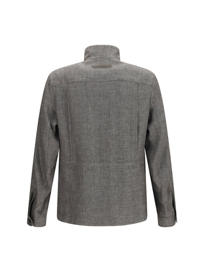 Shirt Jacket High-Collar Grey