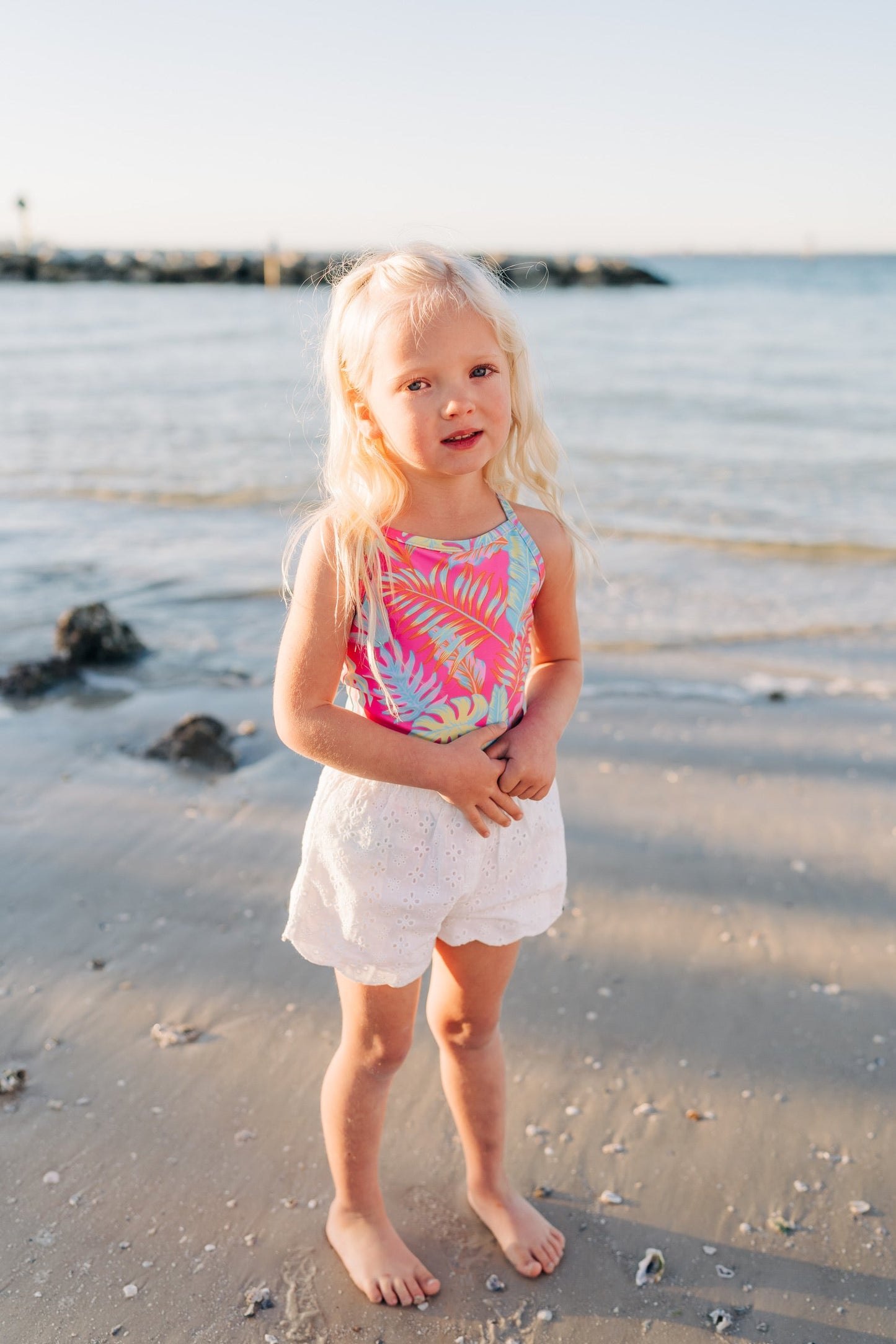 White Eyelet Shorts