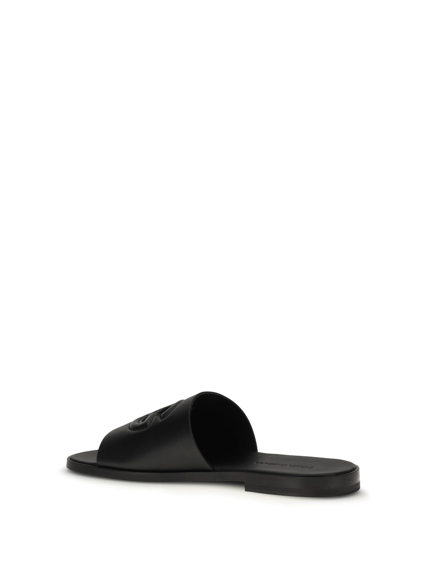 Sandals Embossed Logo Black