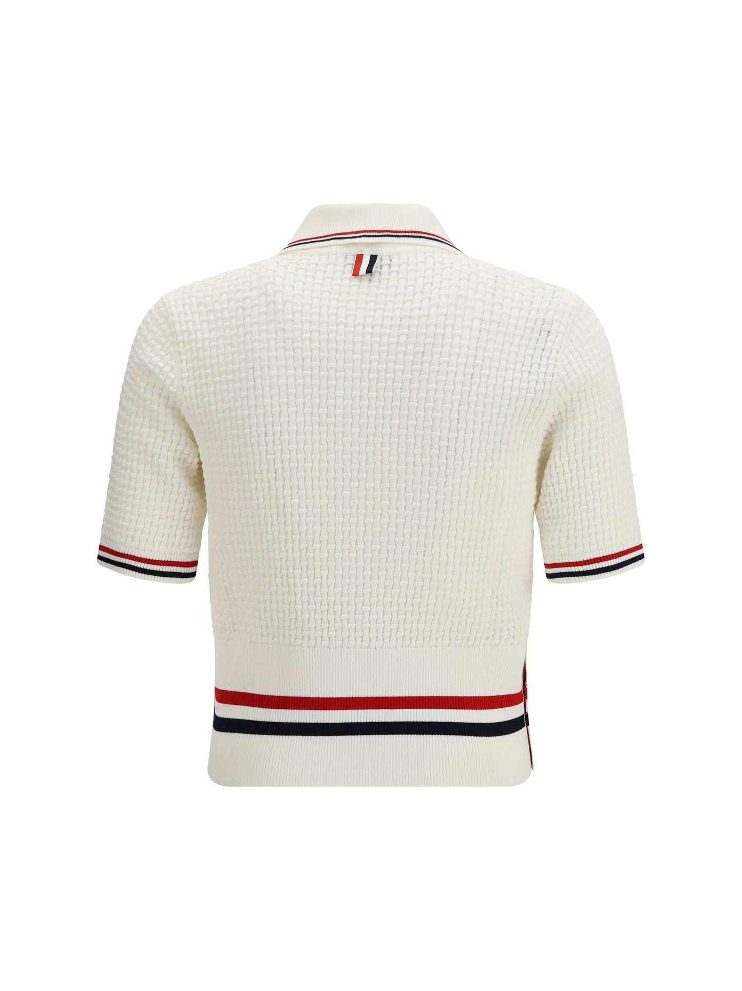 Woven Cotton Polo Shirt White