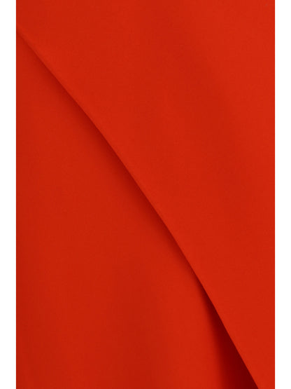 Maxi Dress Draped Silk Sunset Red