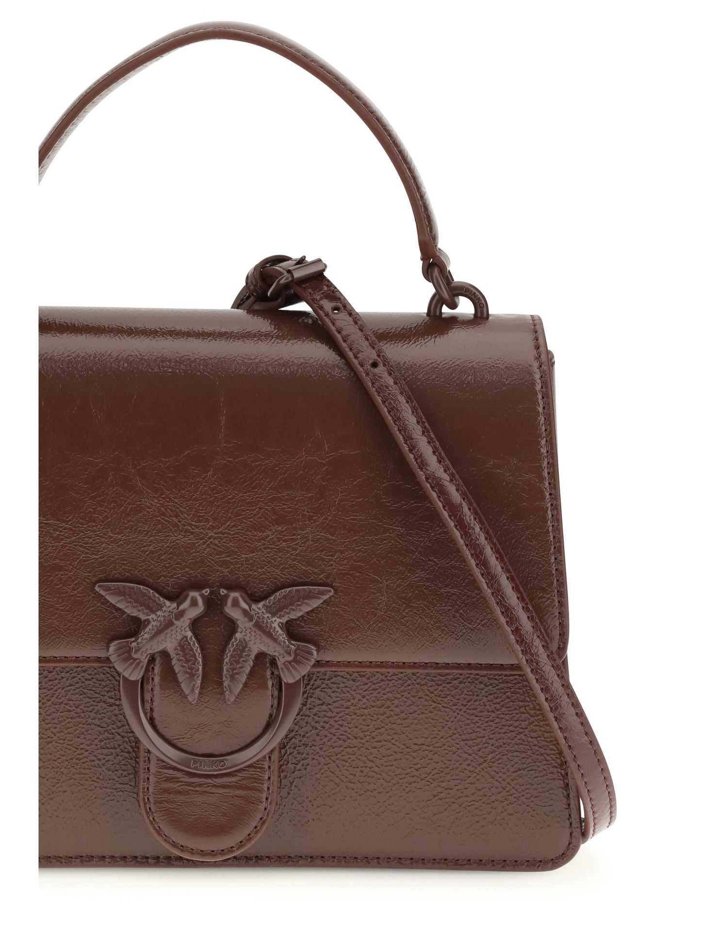 Handbag Love One Burgundy Leather