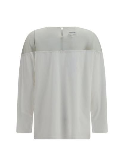 Long-Sleeve Printed T-Shirt Off White