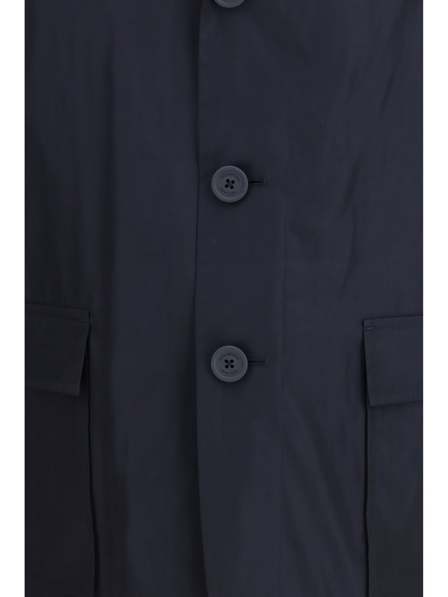 Jacket Packable Logo Print Navy