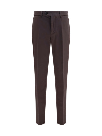 Dyed Cotton Pants Dark Brown