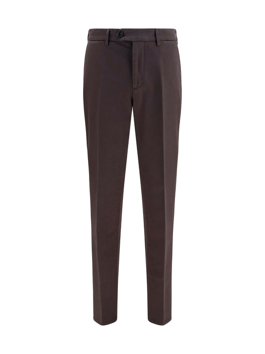 Dyed Cotton Pants Dark Brown