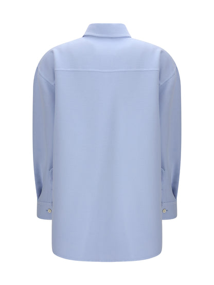 Long Shirt Double Wool Aqua
