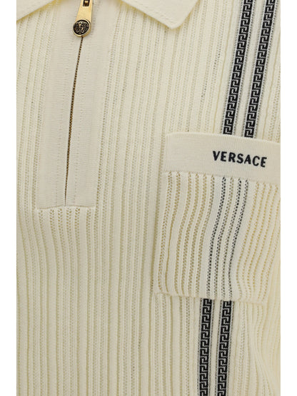 Polo Shirt Jacquard Cotton White