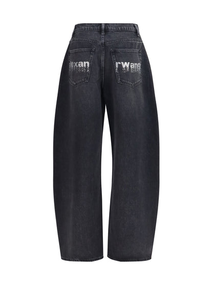 Jeans Crystal Balloon Grey Aged