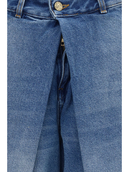 Barrel Denim Jeans Blue Jean