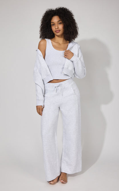 3 PC Baby Fleece Hoodie & Corset Tank & Pant Set