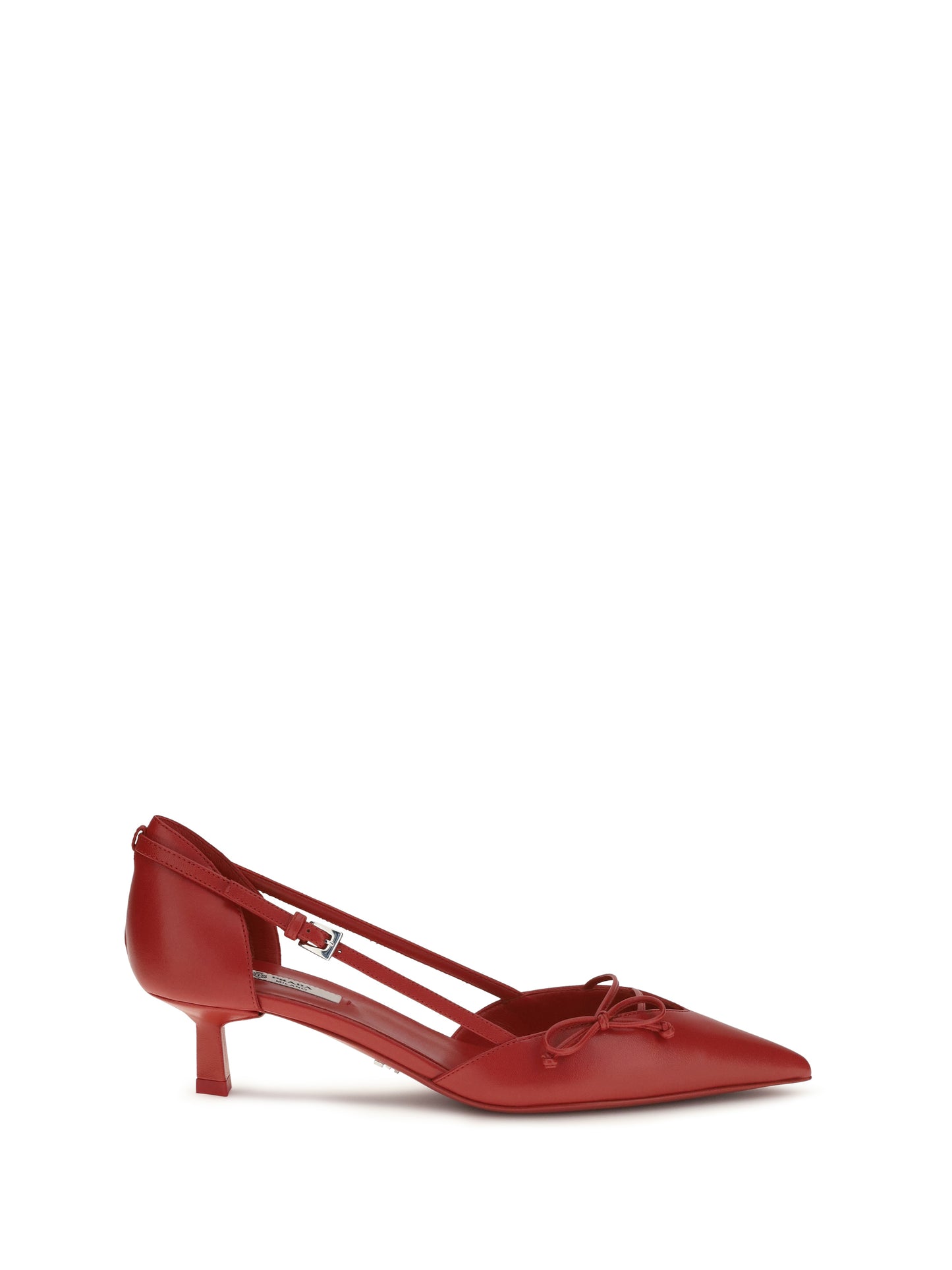 Leather Pumps Side-Cut Red