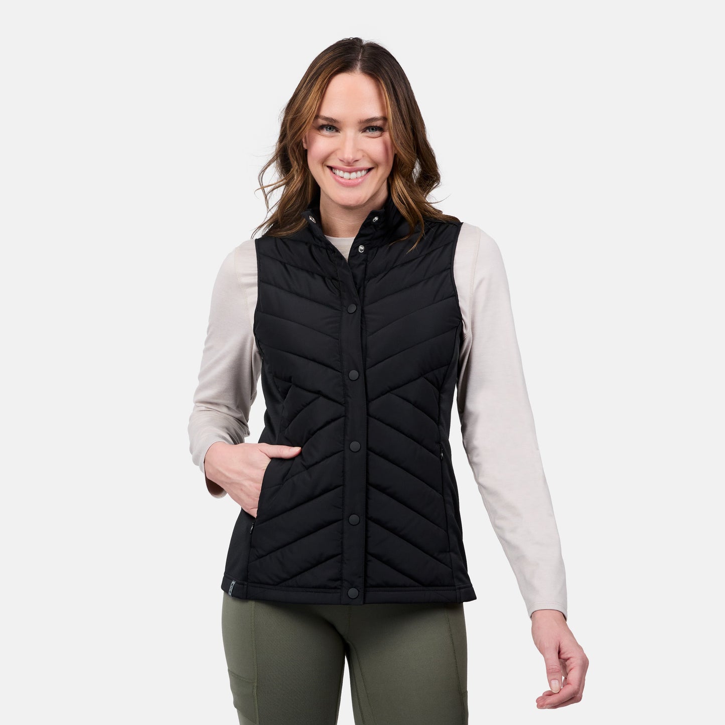Women's Hybrid Button Front Vest