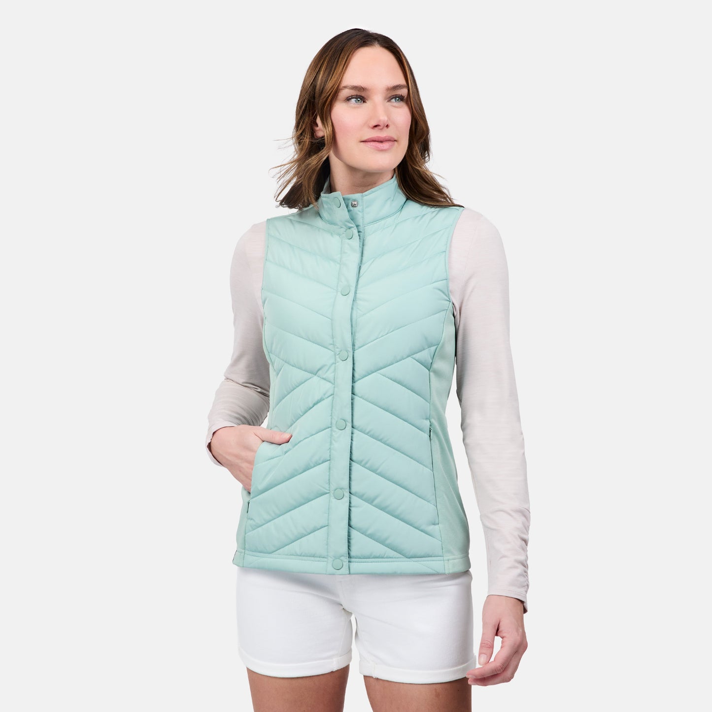 Women's Hybrid Button Front Vest